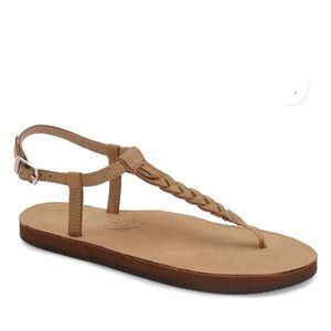 RAINBOW Sierra Brown T-Street Single Layer Leather Sandal- 8